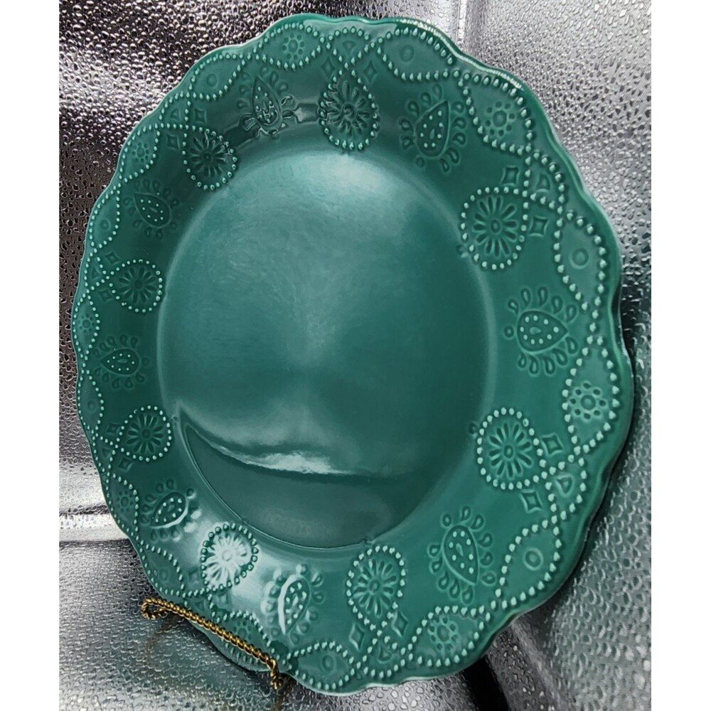 Pioneer Woman Teal Cowgirl Lace Dinner Plates (Set of 4) READ LISTING! - Picture 3 of 16